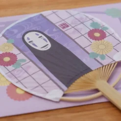 New Bamboo Fan & Letter Set No Face with Flower - Spirited Away Accessories