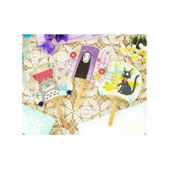 New Bamboo Fan & Letter Set No Face with Flower - Spirited Away Accessories