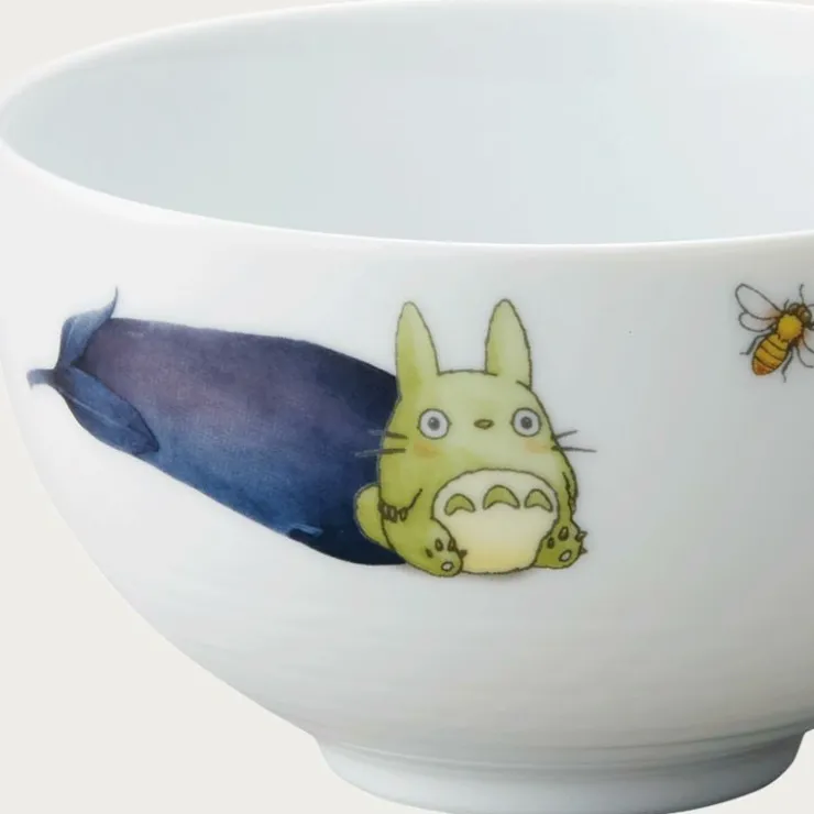 Best Bowl 13cm Totoro Eggplant and flower - My Neighbor Totoro Kitchenware