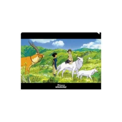Clearance Clear File A4 San & Ashitaka - Princess Mononoke Storage