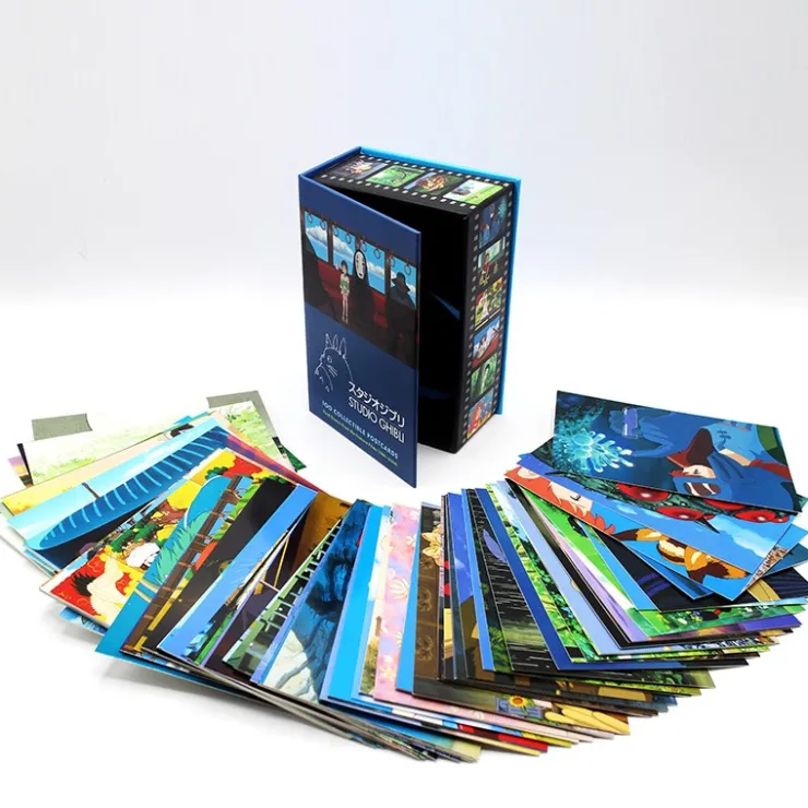 100 Collectible Postcards Box serie 1 - Studio Ghibli Postcards And Letter Papers