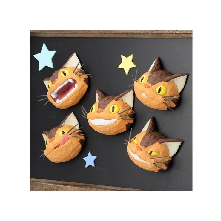 Clearance Collection Catbus faces Assorted 6 Magnets - My neighbor Totoro Magnets