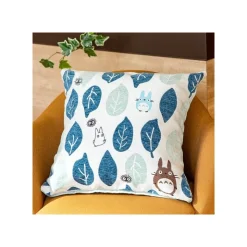 Online Cushion Big Totoro Blue & Green leaves 45x45 cm - My Neighbour Totoro Furniture