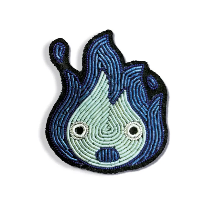 Discount Embroidered Jewel Brooch Blue Calcifer - Howl’s Moving Castle Pins