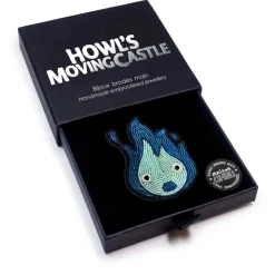 Discount Embroidered Jewel Brooch Blue Calcifer - Howl’s Moving Castle Pins