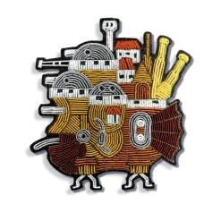 Online Embroidered Jewel Brooch Castle - Howl’s Moving Castle Pins