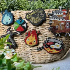 Online Embroidered Jewel Brooch Castle - Howl’s Moving Castle Pins