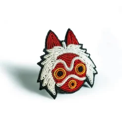 Best Embroidered Jewel Brooch San’s mask - Princess Mononoke Pins