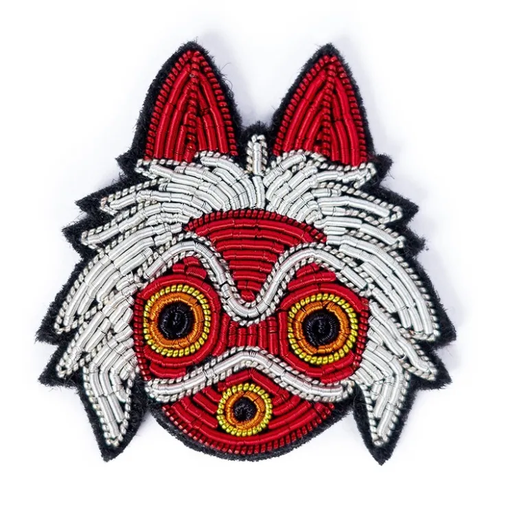 Best Embroidered Jewel Brooch San’s mask - Princess Mononoke Pins