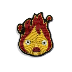 Online Embroidered Jewel Brooch Yellow Calcifer - Howl’s Moving Castle Pins