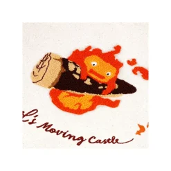 Hot Embroidery Canvas Tote bag Calcifer In A Hurry - Howl's Moving Castle Bags