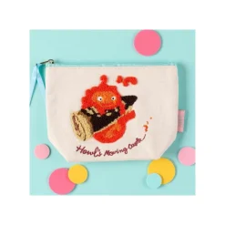 New Embroidery pouch Calcifer - Howl's Moving Castle Storage