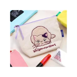 Sale Embroidery pouch Moon - Whisper of the Heart Storage