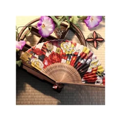 Sale Folding Fan Unabara Flowers - Spirited Away Accessories