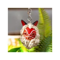 Keychain San’s Mask and Kodama - Princess Mononoke Keychains