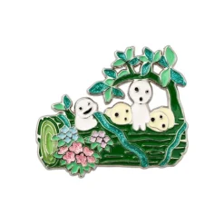 Hot Metal Brooch Kodama - Princess Mononoke Pins