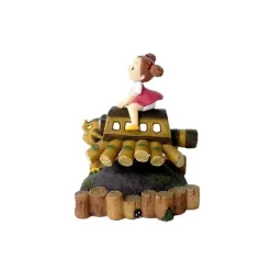 Hot MINI FIGURE MEI AND CAT BUS WOODEN HOUSE - MY NEIGHBOR TOTORO Statues