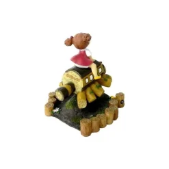 Hot MINI FIGURE MEI AND CAT BUS WOODEN HOUSE - MY NEIGHBOR TOTORO Statues