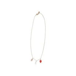 Clearance Necklace Strawberry and White Totoro - My Neighbor Totoro Jewellery