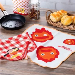 Clearance 2 pcs set Kitchen towel Calcifer - Howl's Moving Castle Kitchenware