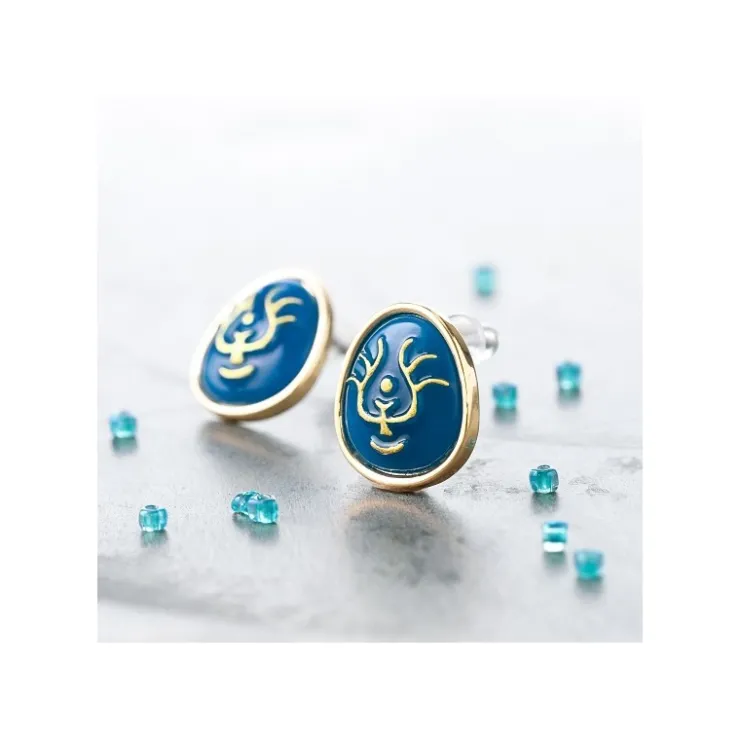 Clearance Pierced earrings Accessory series Volucite crystal - Castle in the Sk Jewellery