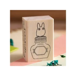 Small Totoro & Ink bottle Wood stamp - My Neighbor Totoro Small Equipment