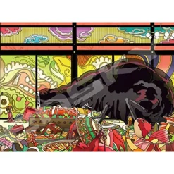Discount Stained glass Puzzle 208P After the Feast - Spirited Away Jigsaw Puzzle