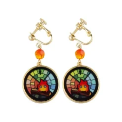 STAINED GLASS SERIES - EARRINGS CALCIFER- HOWL'S MOVING CASTLE Jewellery