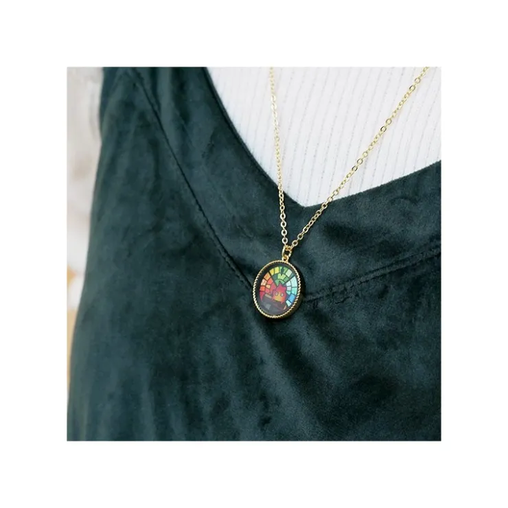 Sale STAINED GLASS SERIES - PENDANT CALCIFER-HOWL'S MOVING CASTLE Jewellery