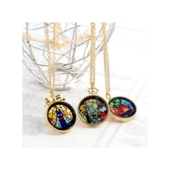 Clearance STAINED GLASS SERIES - PENDANT LOUISE & BARON-WHISPER OF THE HEART Jewellery