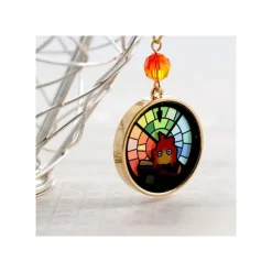 Hot STAINED GLASS SERIES-PIERCED EARRINGS CALCIFER -HOWL'S MOVING CASTLE Jewellery