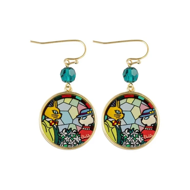 Best Stained Glass Series - Pierced Earrings - Whisper of the Heart Jewellery