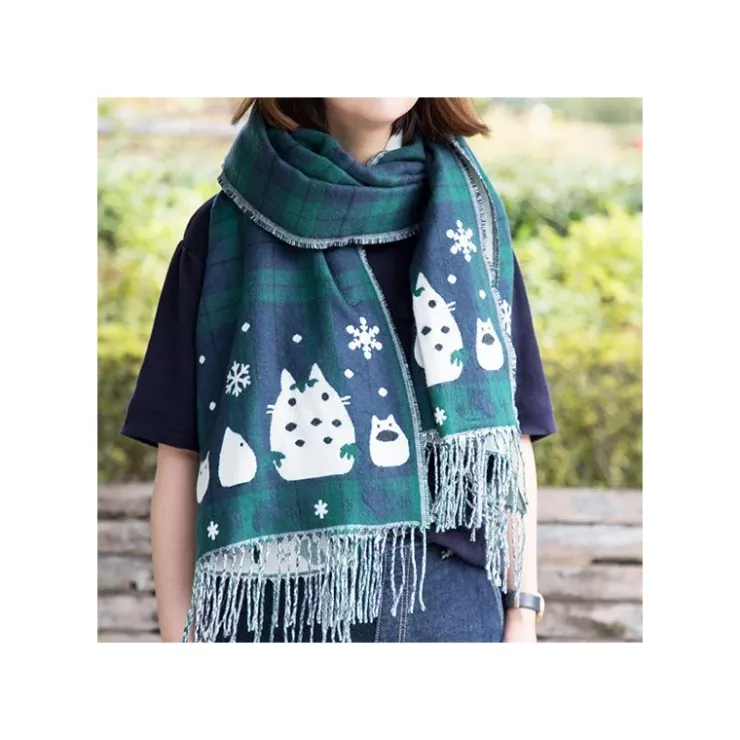 Sale Stole With Button Totoro Check Pattern - My Neighbor Tororo Outfits