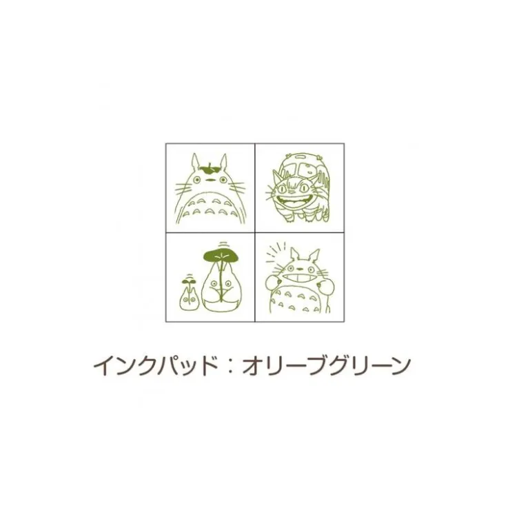 Sale Totoro & Catbus Mini Stamp Set Green - My Neighbor Totoro Small Equipment
