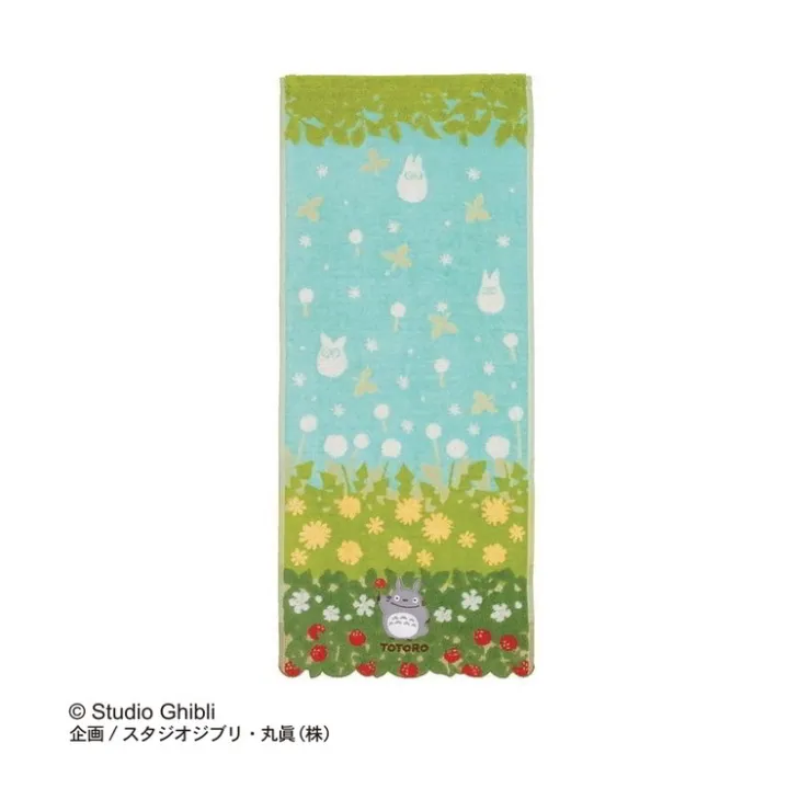 Towel Totoro Flowers & Stawberries 34x80 cm - My Neighbor Totoro Household Linen