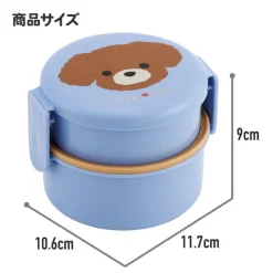 New Two Layers Round Shape Lunch Box No Face dark red - Spirited Away Kitchenware