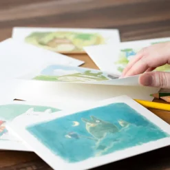 Sale Watercolour Greeting cards 24 x 15,8 cm Mei & Totoro & Sakura - My Ne Postcards And Letter Papers