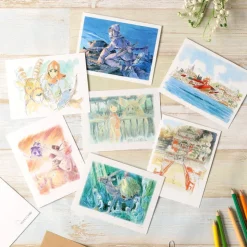 Clearance Watercolour Greeting cards 24 x 15,8 cm Winter - My Neighbor Totoro Postcards And Letter Papers