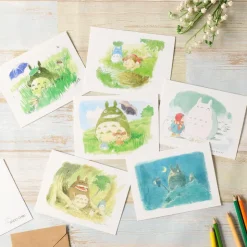 Clearance Watercolour Greeting cards 24 x 15,8 cm Spring - My Neighbor Totoro Postcards And Letter Papers