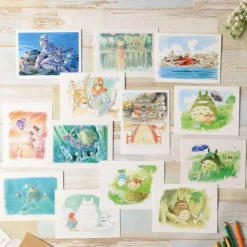 Hot Watercolour Greeting cards 24 x 15,8 cm Seaplane - Porco Rosso Postcards And Letter Papers