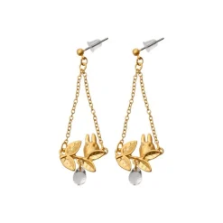 Outlet White Totoro Earring Hidden In A Leaf - My Neighbor Totoro Jewellery