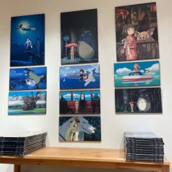 Hot WOOD PANEL GHIBLI  02 - PONYO & SOSUKE Wall Decoration